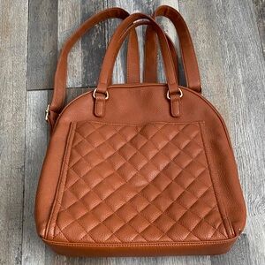 Elegant Brown Quilted Backpack